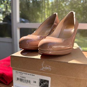 Christian Louboutin - Simple Pump 85 - Nude - Patent - 38